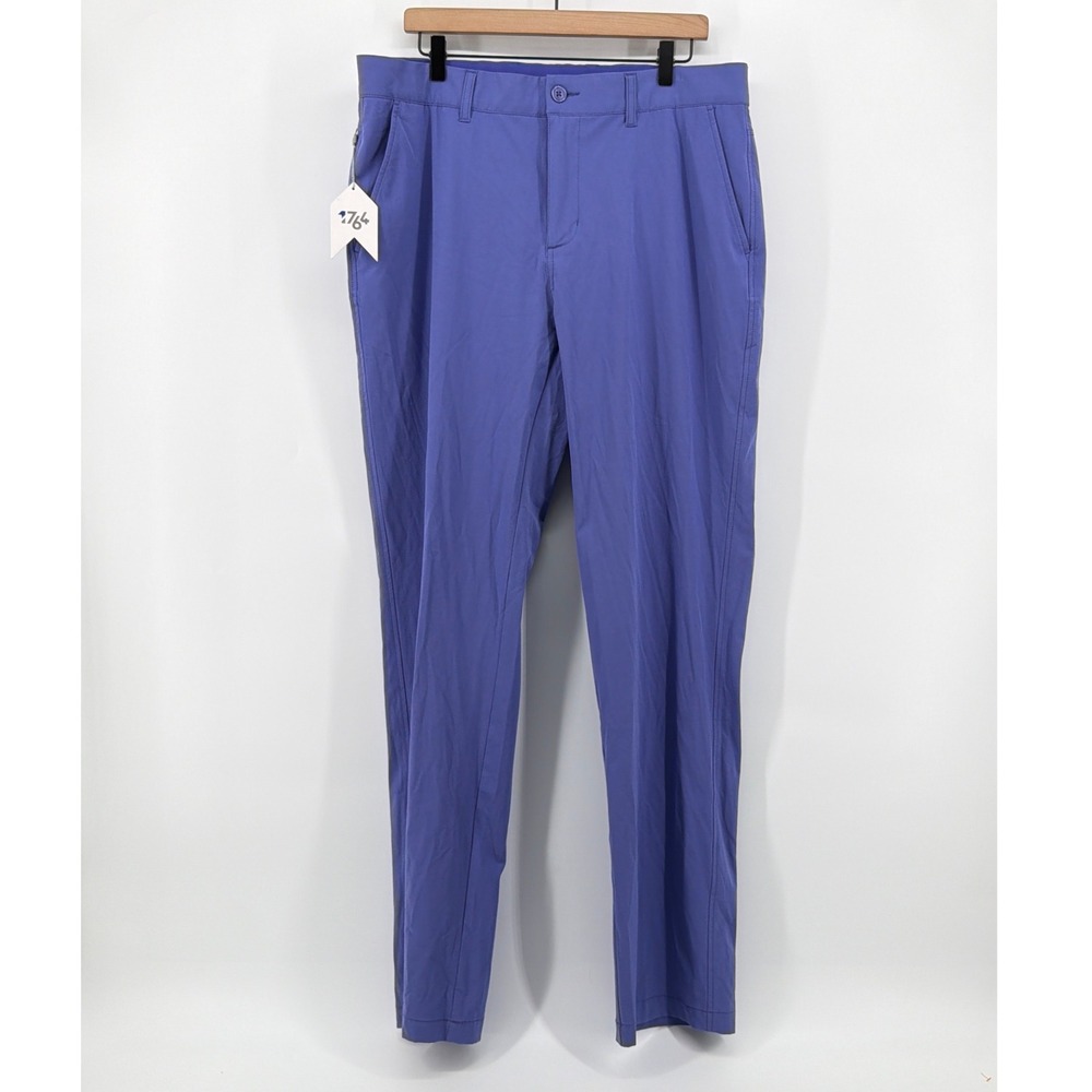 NWT 1764 Golf Performance Stretch Pants Mens 36x34 Purple Blaze Chino Trousers